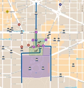 Карта чёрных беспорядков в Вашингтоне