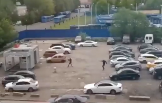 в Москве на Каширском шоссе случилось перестрелка